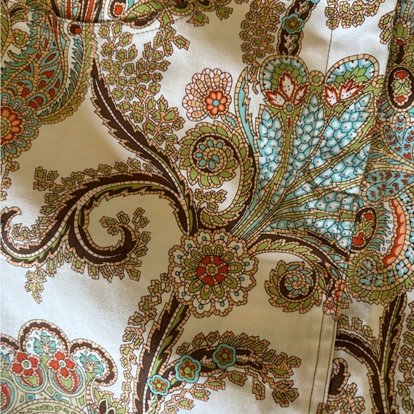 CAbi casual paisley comfort summer cruise wear vacation cotton blend skirt size8 - Picture 10 of 13